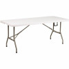 72 In. Granite White Plastic Tabletop Metal Frame Folding Table - 308679763