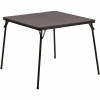 33.5 In. Black Plastic Table Top Material Folding Card Tables - 308685760