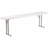 96 In. Granite White Plastic Tabletop Metal Frame Folding Table - 308685763