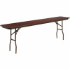96 In. Mahogany Wood Table Top Material Folding Banquet Tables - 308688169