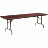 96 In. Mahogany Wood Table Top Material Folding Banquet Tables - 308688178