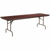 Carnegy Avenue 96 In. Mahogany Wood Table Top Material Folding Banquet Tables