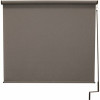 SeaSun Morro Bay Grey Cordless Outdoor Patio Roller Shade 72 in. W x 96 in. L