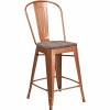 Flash Furniture 24 In. Copper Bar Stool - 309643589