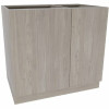 Cambridge Ready To Assemble Threespine 42 In. X 34.5 In. X 24 In. Stock Blind Base Half Corner Cabinet In Grey Nordic