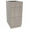 Cambridge Ready To Assemble Threespine 12 In. X 34.5 In. X 21 In. Stock Drawer Base Cabinet In Grey Nordic