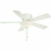 Hampton Bay Hawkins 44 In. Led White Ceiling Fan With Light Kit