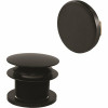 Westbrass 1-1/2 In. Mpsm Coarse Thread Tip-Toe Bathtub Drain Plug With Floating Faceplate In Matte Black