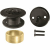 Westbrass Beehive Grid Universal Tub Trim With Trip Lever Faceplate In Matte Black