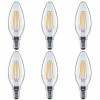 Ecosmart 60-Watt Equivalent B11 Dimmable Clear Glass Filament Vintage E12 Candelabra Base Soft White Led Light Bulb (6-Pack)