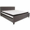 Flash Furniture Dark Gray King Platform Bed And Mattress Set - 309891060