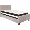 Carnegy Avenue Light Gray Twin Platform Bed And Mattress Set - 309891070