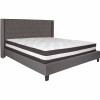 Flash Furniture Dark Gray King Platform Bed And Mattress Set - 309891076