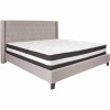 Flash Furniture Light Gray King Platform Bed And Mattress Set - 309891077