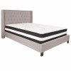 Flash Furniture Light Gray Queen Platform Bed And Mattress Set - 309891078