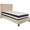 Carnegy Avenue Beige Twin Platform Bed And Mattress Set - 309891085