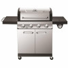 Dyna-Glo Premier 4-Burner Propane Gas Grill In Stainless Steel With Side Burner