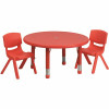 Carnegy Avenue Red 3-Piece Table And Chair Set - 309966911