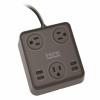 Ihome 3-Outlet Triple Charging Power Plug With 4-Usb Charging Ports