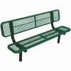 Everest 6 Ft. Green In-Ground Mount Park Bench With Back