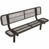 Everest 8 Ft. Black In-Ground Mount Park Bench With Back