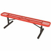 Everest 6 Ft. Red Portable Park Bench Without Back