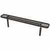 Everest 8 Ft. Black In-Ground Mount Park Bench Without Back