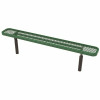 Everest 8 Ft. Green In-Ground Mount Park Bench Without Back