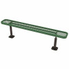 Everest 8 Ft. Green Surface Mount Park Bench Without Back