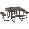 Everest 46 In. Black Square Picnic Table