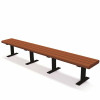 Creekside 8 ft. Brown Surface Mount Recycled Plastic Bench