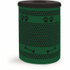 Green Paw And Bone Trash Receptacle With Flat Top