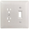 Titan3 2-Gang Decorator/Duplex Plastic Wall Plate, White Textured