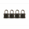 Blackout High Security 1-3/4 In. Keyed Padlock Outdoor Weather Resistant Military-Grade W 1-1/8In. Shackle (4-Pack)