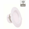 Simply Conserve 6 In. Canless 3000K New Construction Or Remodel Ic Rated Integrated Led Recessed Kit (12-Pack)