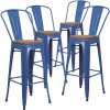 Carnegy Avenue 30.25 In. Blue Bar Stool (4-Pack)