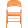 Flash Furniture Orange Marmalade Metal Folding Chair (4-Pack)