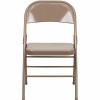 Flash Furniture Beige Metal Folding Chair (4-Pack) - 311175216