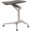 Carnegy Avenue 28.3 In. Rectangular Black/Silver Laptop Desks With Adjustable Height