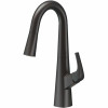 Gerber Vaughn Single-Handle Pull-Down Sprayer Kitchen Faucet With Snapback In Satin Black