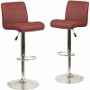 Carnegy Avenue 34.5 in. Burgundy Bar stool (Set of 2)