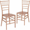 Carnegy Avenue Rose Gold Flat Seat Resin Chiavari Chairs (Set of 2)