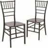Carnegy Avenue Black Flat Seat Resin Chiavari Chairs (Set Of 2)