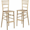 Carnegy Avenue Gold Wood Chiavari Bar Stools (Set Of 2)