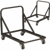 Carnegy Avenue 1200 Lbs. Capacity Stack Chair Dolly With Wheels - Black (Set Of 2)
