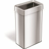 Hls Commercial 21 Gal. Rectangular Open Top Stainless Steel Trash Can With Odor Filters