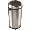 Hls Commercial 23 Gal. Round Stainless Steel Sensor Trash Can With Wheels And Odor Filters