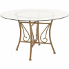 Carnegy Avenue Clear Top/Matte Gold Frame Dining Table 311515890
