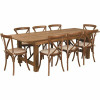 Carnegy Avenue 11-Piece Antique Rustic Farm Table Set - 311524266