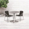 Carnegy Avenue Gray 3-Piece Metal Round Outdoor Bistro Set 312183155 Carnegy Avenue Gray 3-Piece Metal Round Outdoor Bistro Set 312183155